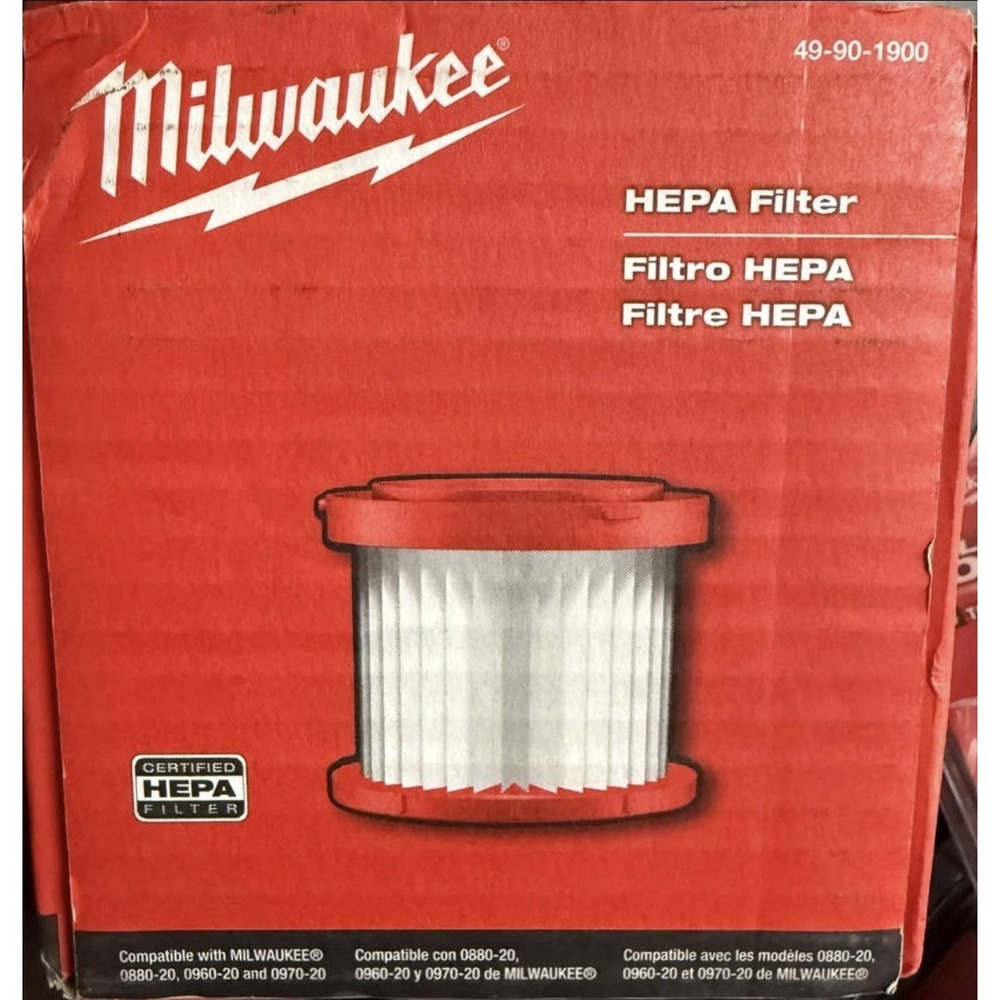 Milwaukee HEPA Wet/Dry Filter 49-90-1900 for Milwaukee Cordless Vacuums